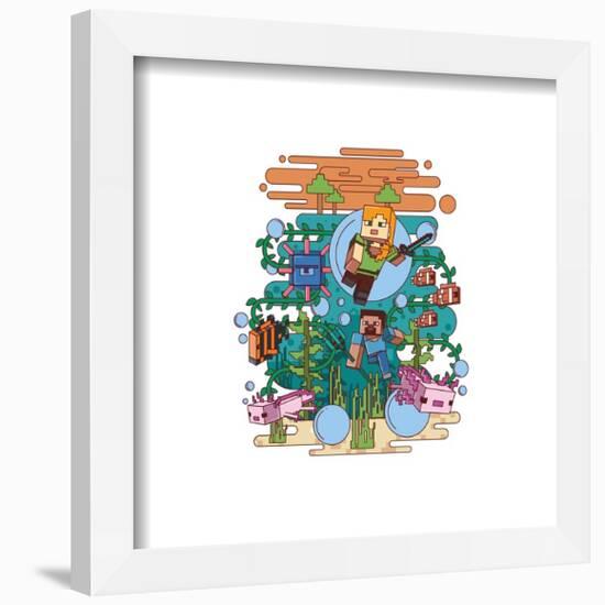 Gallery Pops Minecraft - Funtage Underwater Wall Art-Trends International-Framed Gallery Pops