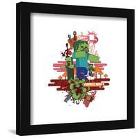 Gallery Pops Minecraft - Funtage Zombies Wall Art-Trends International-Framed Gallery Pops