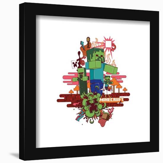 Gallery Pops Minecraft - Funtage Zombies Wall Art-Trends International-Framed Gallery Pops