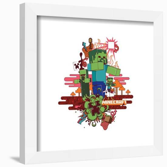 Gallery Pops Minecraft - Funtage Zombies Wall Art-Trends International-Framed Gallery Pops