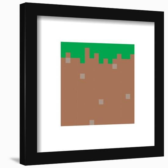 Gallery Pops Minecraft: Iconic Pixels - Blocks - Grass Wall Art-Trends International-Framed Gallery Pops