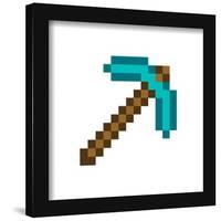 Gallery Pops Minecraft: Iconic Pixels - Items - Diamond Pickaxe Wall Art-Trends International-Framed Gallery Pops