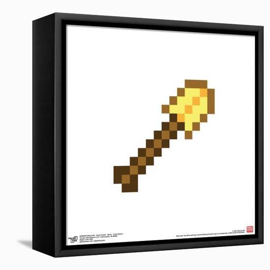 Gallery Pops Minecraft: Iconic Pixels - Items - Gold Shovel Wall Art-Trends International-Framed Stretched Canvas
