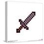 Gallery Pops Minecraft: Iconic Pixels - Items - Iron Sword Wall Art-Trends International-Stretched Canvas