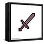 Gallery Pops Minecraft: Iconic Pixels - Items - Iron Sword Wall Art-Trends International-Framed Stretched Canvas