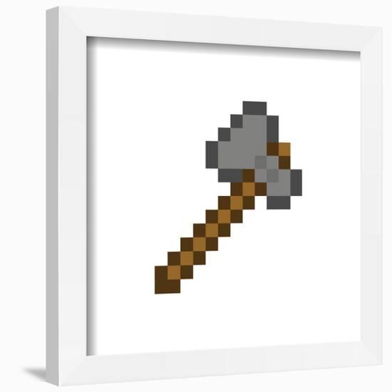 Gallery Pops Minecraft: Iconic Pixels - Items - Stone Axe Wall Art-Trends International-Framed Gallery Pops