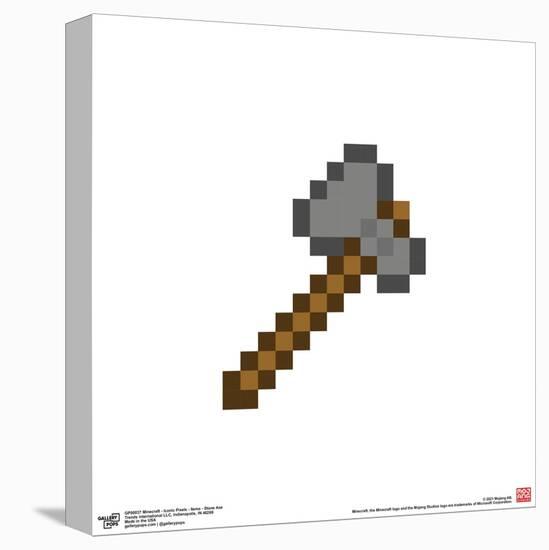 Gallery Pops Minecraft: Iconic Pixels - Items - Stone Axe Wall Art-Trends International-Stretched Canvas