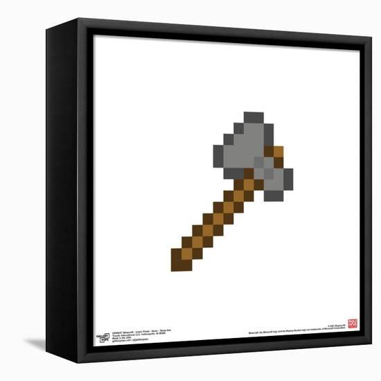 Gallery Pops Minecraft: Iconic Pixels - Items - Stone Axe Wall Art-Trends International-Framed Stretched Canvas