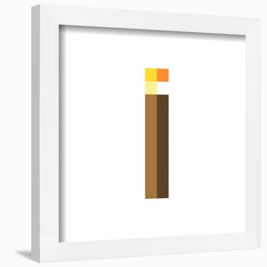 Gallery Pops Minecraft: Iconic Pixels - Items - Torch Wall Art-Trends International-Framed Gallery Pops