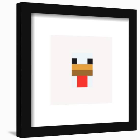 Gallery Pops Minecraft: Iconic Pixels - Mobs - Chicken Wall Art-Trends International-Framed Gallery Pops