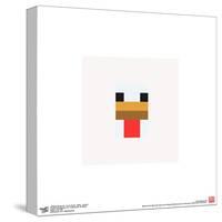 Gallery Pops Minecraft: Iconic Pixels - Mobs - Chicken Wall Art-Trends International-Stretched Canvas