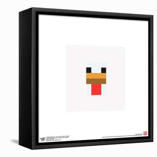 Gallery Pops Minecraft: Iconic Pixels - Mobs - Chicken Wall Art-Trends International-Framed Stretched Canvas