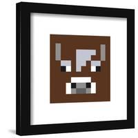 Gallery Pops Minecraft: Iconic Pixels - Mobs - Cow Wall Art-Trends International-Framed Gallery Pops