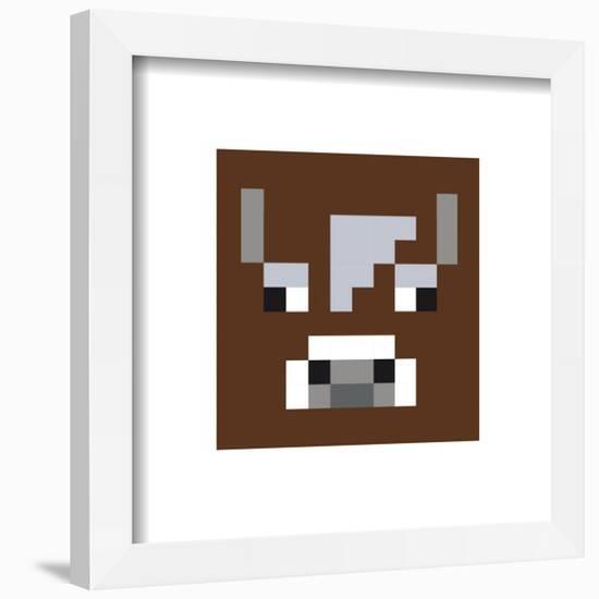 Gallery Pops Minecraft: Iconic Pixels - Mobs - Cow Wall Art-Trends International-Framed Gallery Pops