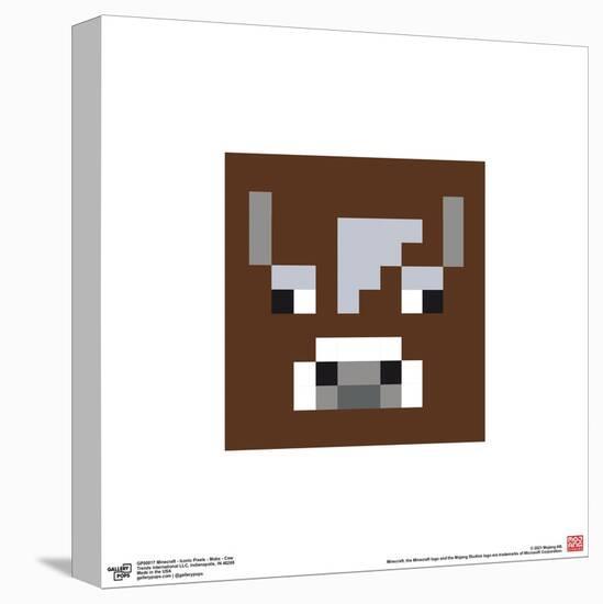 Gallery Pops Minecraft: Iconic Pixels - Mobs - Cow Wall Art-Trends International-Stretched Canvas