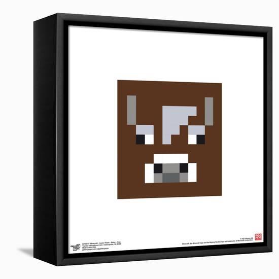 Gallery Pops Minecraft: Iconic Pixels - Mobs - Cow Wall Art-Trends International-Framed Stretched Canvas