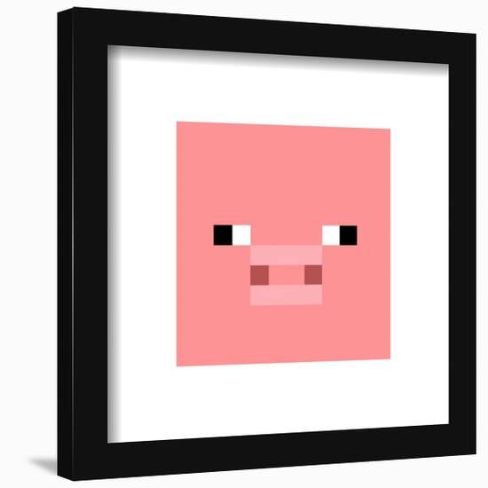 Gallery Pops Minecraft: Iconic Pixels - Mobs - Pig Wall Art-Trends International-Framed Gallery Pops