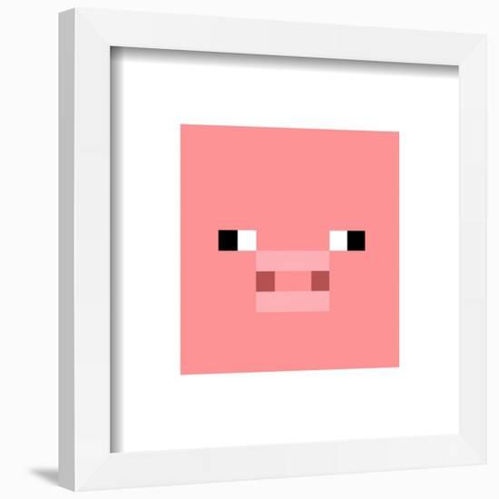 Gallery Pops Minecraft: Iconic Pixels - Mobs - Pig Wall Art-Trends International-Framed Gallery Pops