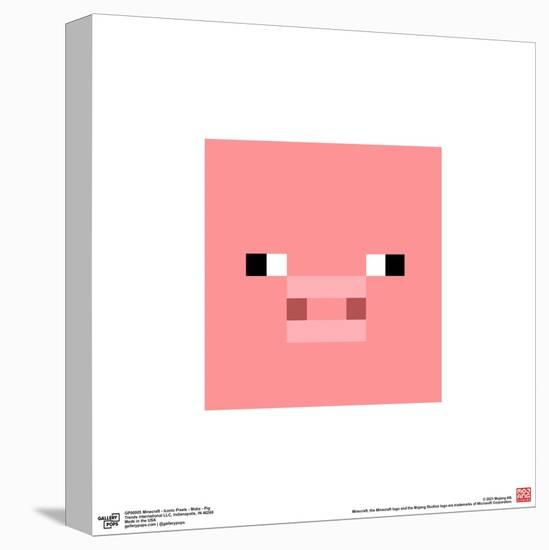 Gallery Pops Minecraft: Iconic Pixels - Mobs - Pig Wall Art-Trends International-Stretched Canvas