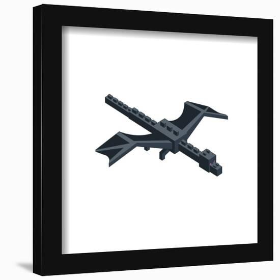 Gallery Pops Minecraft - Isometric Ender Dragon Wall Art-Trends International-Framed Gallery Pops