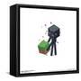 Gallery Pops Minecraft - Isometric Enderman Wall Art-Trends International-Framed Stretched Canvas