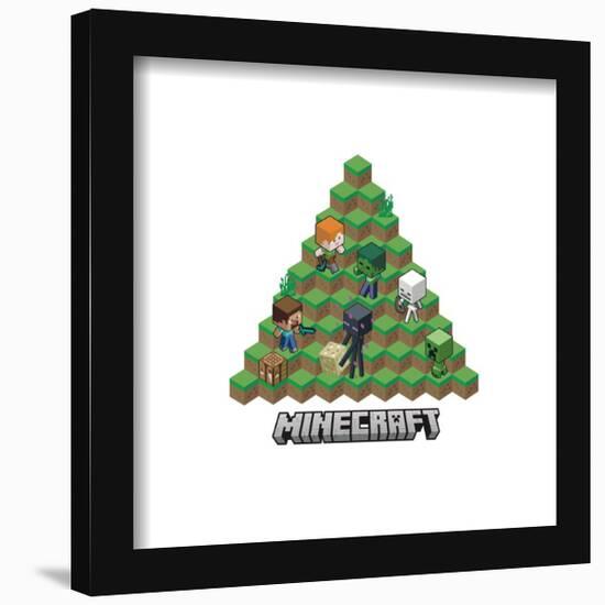 Gallery Pops Minecraft - Isometric Minecraft Badge Wall Art-Trends International-Framed Gallery Pops