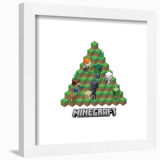 Gallery Pops Minecraft - Isometric Minecraft Badge Wall Art-Trends International-Framed Gallery Pops