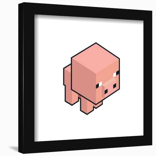 Gallery Pops Minecraft - Isometric Pig Wall Art-Trends International-Framed Gallery Pops