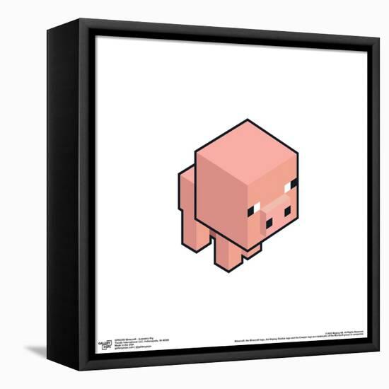 Gallery Pops Minecraft - Isometric Pig Wall Art-Trends International-Framed Stretched Canvas