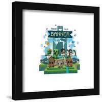 Gallery Pops Minecraft: Legends - Raise Your Banner Wall Art-Trends International-Framed Gallery Pops