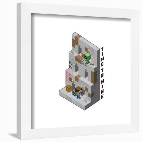 Gallery Pops Minecraft - Time To Mine Wall Art-Trends International-Framed Gallery Pops