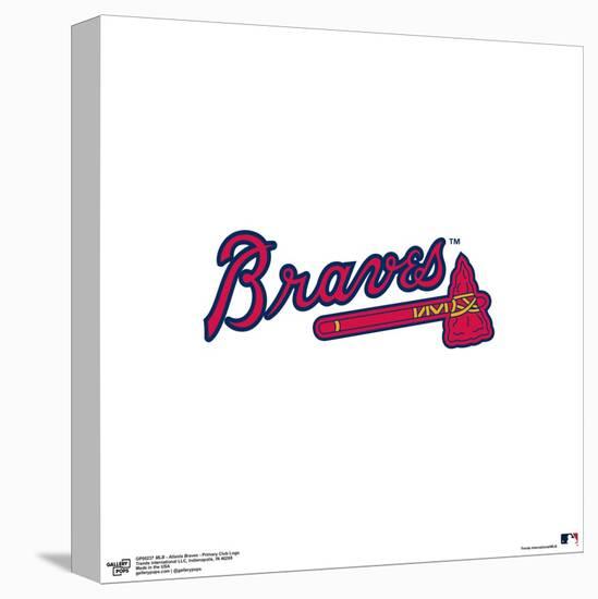 Gallery Pops MLB Atlanta Braves - Primary Club Logo Wall Art-Trends International-Stretched Canvas