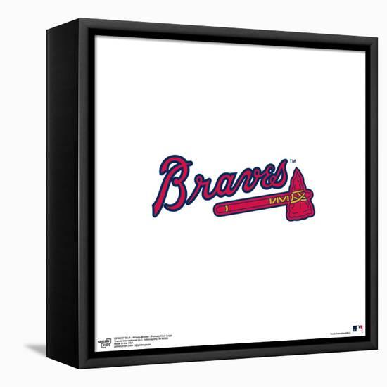 Gallery Pops MLB Atlanta Braves - Primary Club Logo Wall Art-Trends International-Framed Stretched Canvas