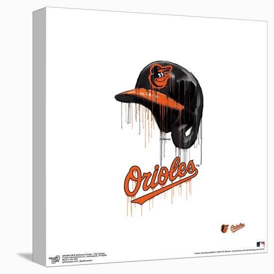 Gallery Pops MLB Baltimore Orioles - Drip Helmet Wall Art-Trends International-Stretched Canvas