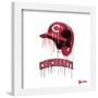 Gallery Pops MLB Cincinnati Reds - Drip Helmet Wall Art-Trends International-Framed Gallery Pops