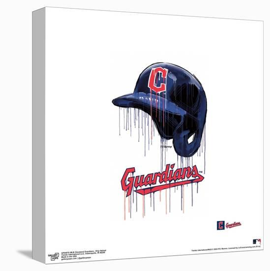 Gallery Pops MLB Cleveland Guardians - Drip Helmet Wall Art-Trends International-Stretched Canvas