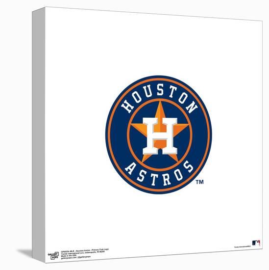 Gallery Pops MLB Houston Astros - Primary Club Logo Wall Art-Trends International-Stretched Canvas