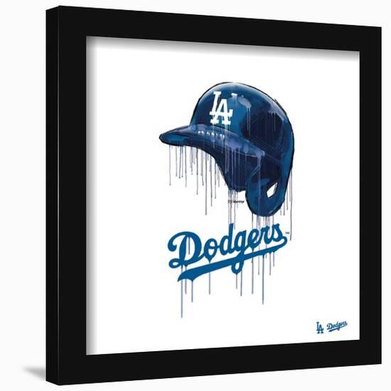 Gallery Pops MLB Los Angeles Dodgers - Drip Helmet Wall Art-Trends International-Framed Gallery Pops