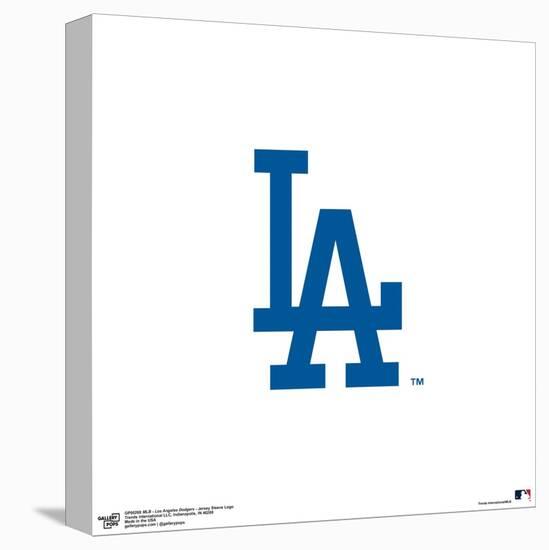 Gallery Pops MLB Los Angeles Dodgers - Jersey Sleeve Logo Wall Art-Trends International-Stretched Canvas