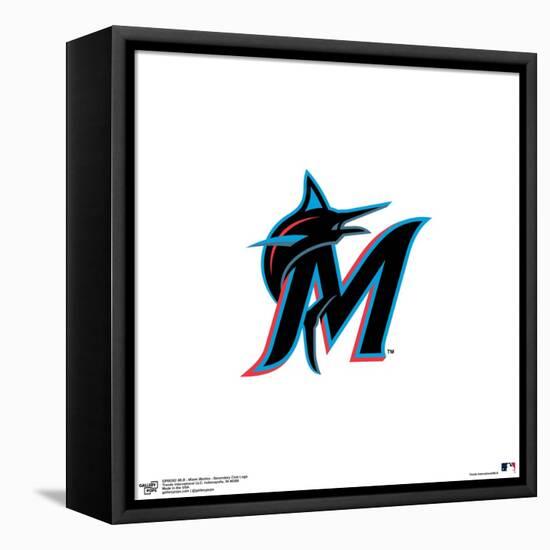 Gallery Pops MLB Miami Marlins - Secondary Club Logo Wall Art-Trends International-Framed Stretched Canvas