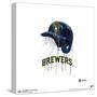 Gallery Pops MLB Milwaukee Brewers - Drip Helmet Wall Art-Trends International-Stretched Canvas