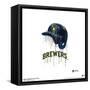 Gallery Pops MLB Milwaukee Brewers - Drip Helmet Wall Art-Trends International-Framed Stretched Canvas