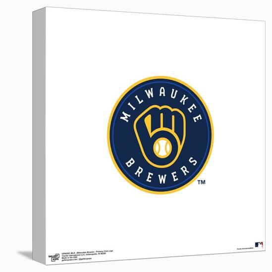 Gallery Pops MLB Milwaukee Brewers - Primary Club Logo Wall Art-Trends International-Stretched Canvas