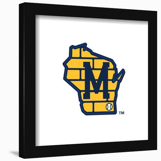 Gallery Pops MLB Milwaukee Brewers - Secondary Club Logo Wall Art-Trends International-Framed Gallery Pops