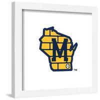 Gallery Pops MLB Milwaukee Brewers - Secondary Club Logo Wall Art-Trends International-Framed Gallery Pops