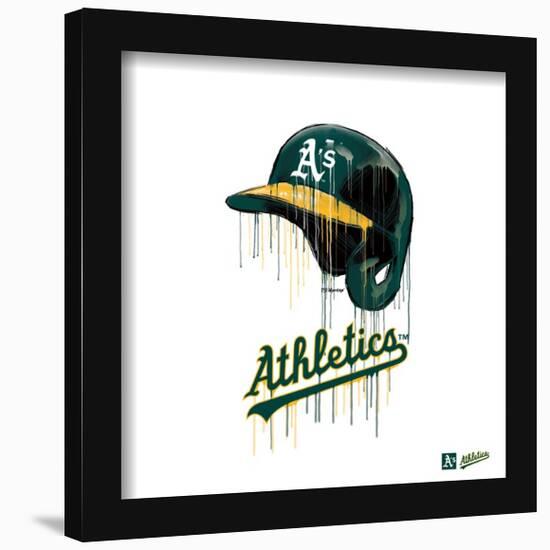 Gallery Pops MLB Oakland Athletics - Drip Helmet Wall Art-Trends International-Framed Gallery Pops