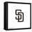 Gallery Pops MLB San Diego Padres - Primary Club Logo Wall Art-Trends International-Framed Stretched Canvas