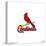 Gallery Pops MLB St. Louis Cardinals - Primary Club Logo Wall Art-Trends International-Stretched Canvas