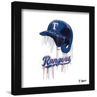 Gallery Pops MLB Texas Rangers - Drip Helmet Wall Art-Trends International-Framed Gallery Pops