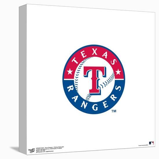 Gallery Pops MLB Texas Rangers - Primary Club Logo Wall Art-Trends International-Stretched Canvas